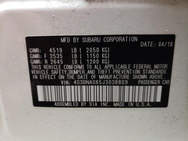 2018 SUBARU LEGACY SPO - 4S3BNAS65J3038809