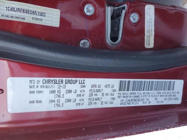 1C4NJRFB8ED661503 Jeep Patriot Latitude