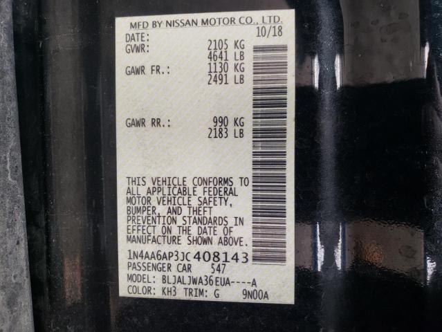 2018 NISSAN MAXIMA 1N4AA6AP3JC408143
