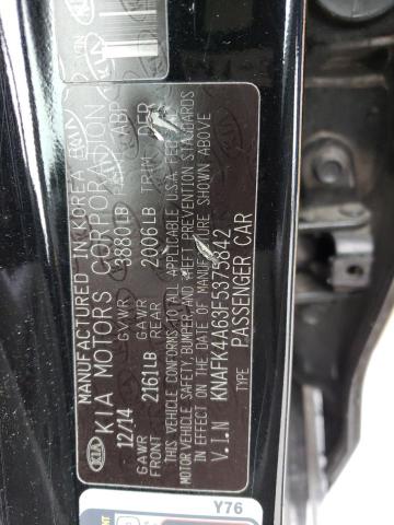 KNAFK4A63F5375842 KIA FORTE LX