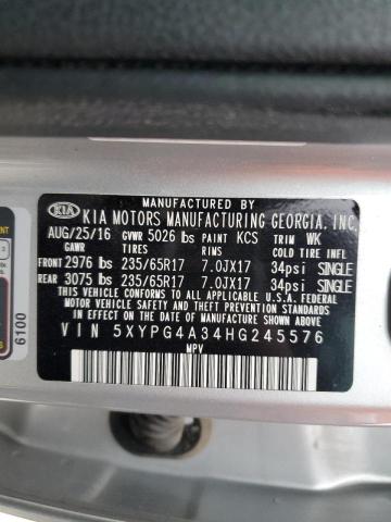 5XYPG4A34HG245576 KIA SORENTO LX