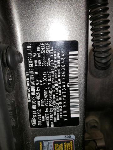 5XYKT3A10DG364346 KIA SORENTO LX