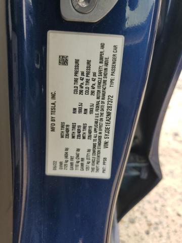 2022 TESLA MODEL 3 - 5YJ3E1EA2NF287372