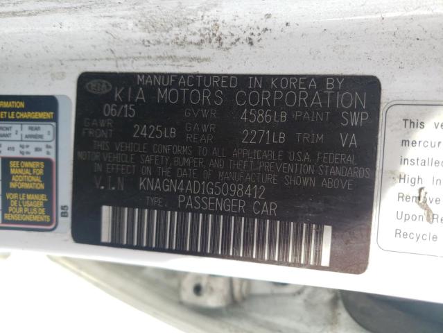 KNAGN4AD1G5098412 KIA OPTIMA HYBRID