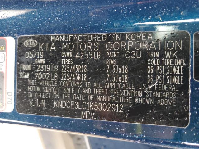 2019 KIA NIRO TOURI - KNDCE3LC1K5302912