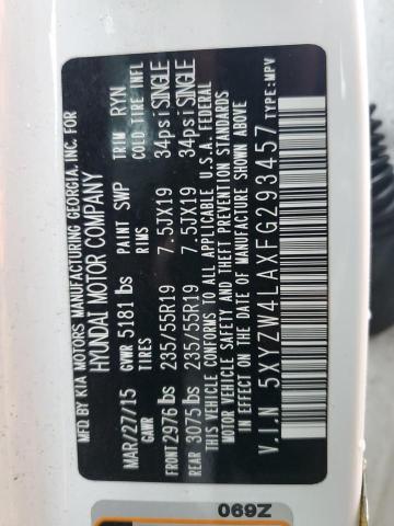 2015 HYUNDAI SANTA FE S - 5XYZW4LAXFG293457