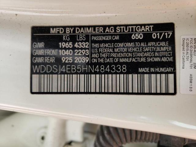2017 MERCEDES-BENZ CLA 250 WDDSJ4EB5HN484338