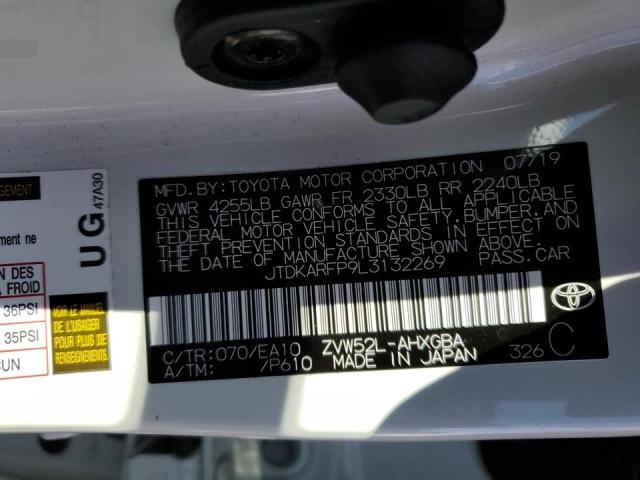 2020 TOYOTA PRIUS PRIM JTDKARFP9L3132269
