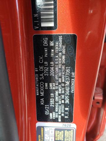 2021 KIA FORTE GT L 3KPF34AD7ME377061