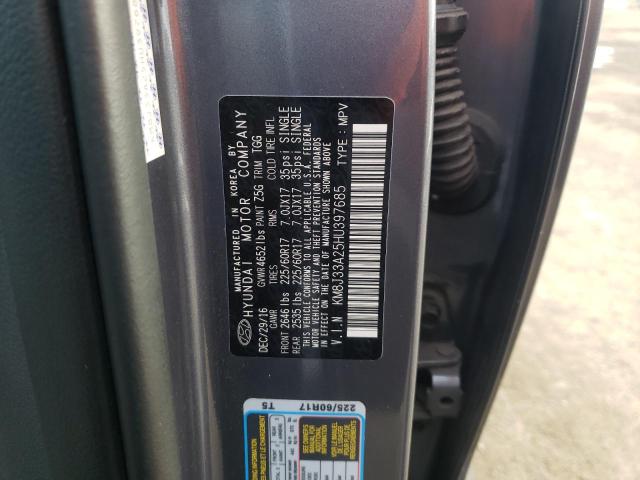 2017 HYUNDAI TUCSON LIM - KM8J33A25HU397685