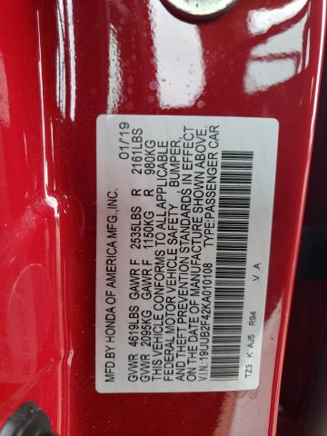 2019 ACURA TLX TECHNO - 19UUB2F42KA010108