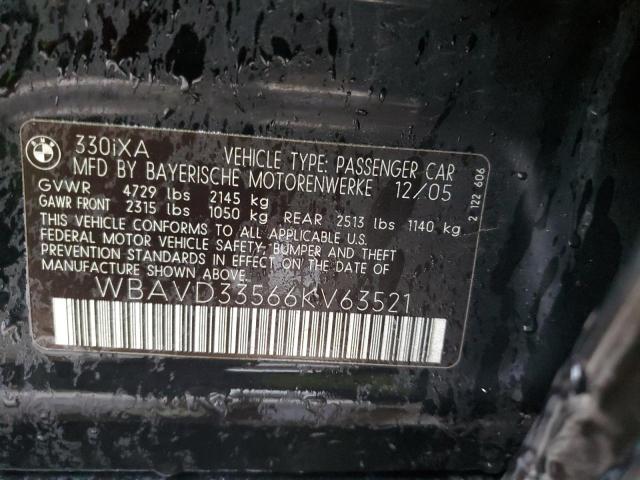 WBAVD33566KV63521 BMW 330 XI