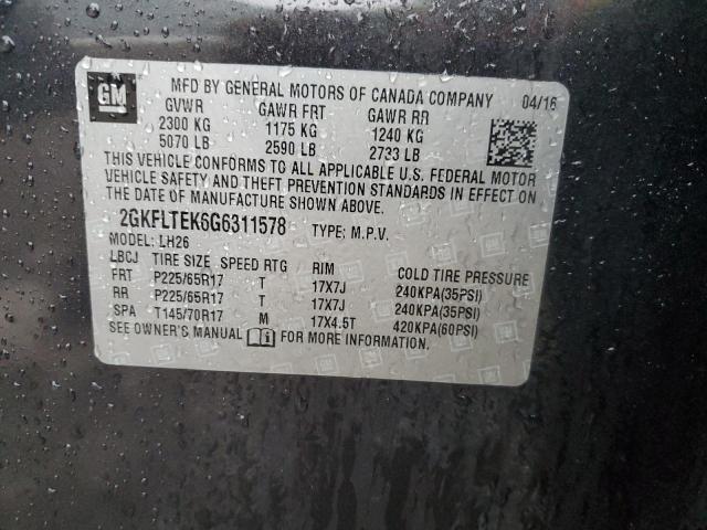 2GKFLTEK6G6311578 GMC Terrain Sle