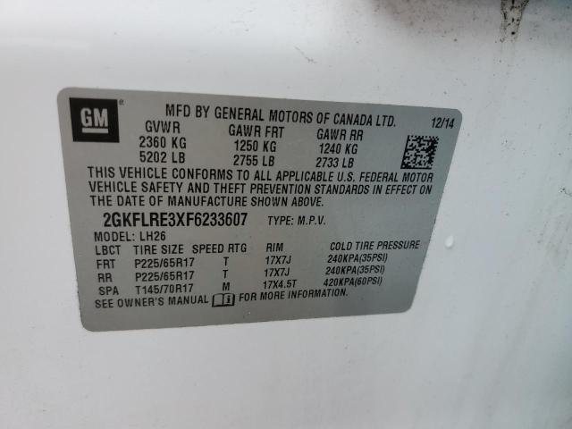 2015 GMC TERRAIN SL 2GKFLRE3XF6233607