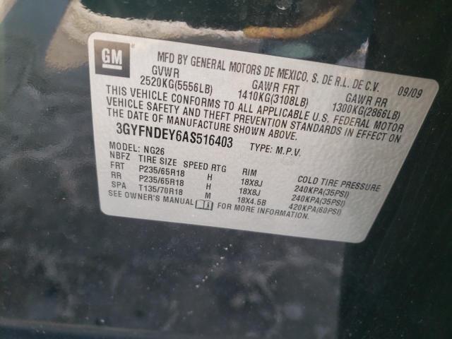 3GYFNDEY6AS516403 Cadillac Srx Luxury Collection