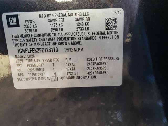 2015 CHEVROLET EQUINOX LT 1GNFLFEK2FZ128170
