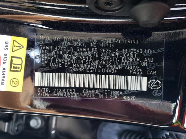 2017 LEXUS ES 350 58ABK1GG7HU044484