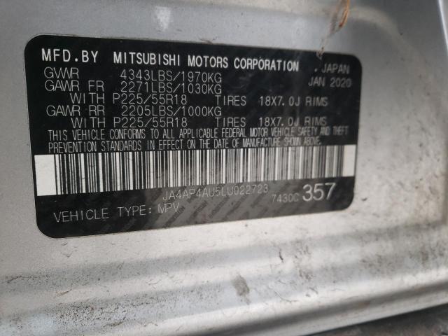 JA4AP4AU5LU022723 | 2020 MITSUBISHI OUTLANDER