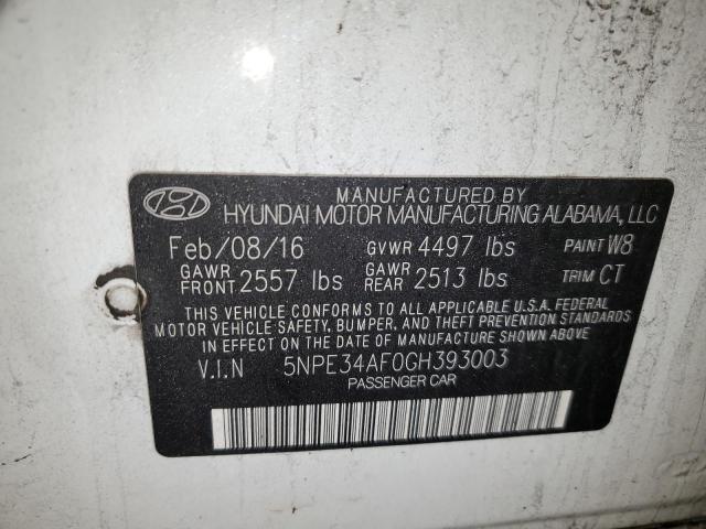 2016 HYUNDAI SONATA SPO 5NPE34AF0GH393003