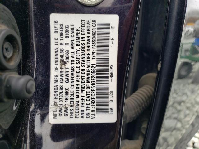 2016 HONDA CIVIC LX 19XFC2F51GE205621