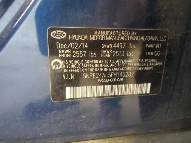 2015 HYUNDAI SONATA SE 5NPE24AF5FH145282