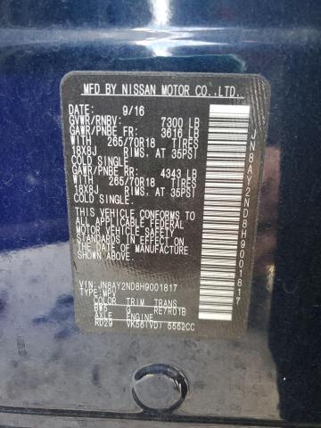 JN8AY2ND8H9001817 Nissan ARMADA SV