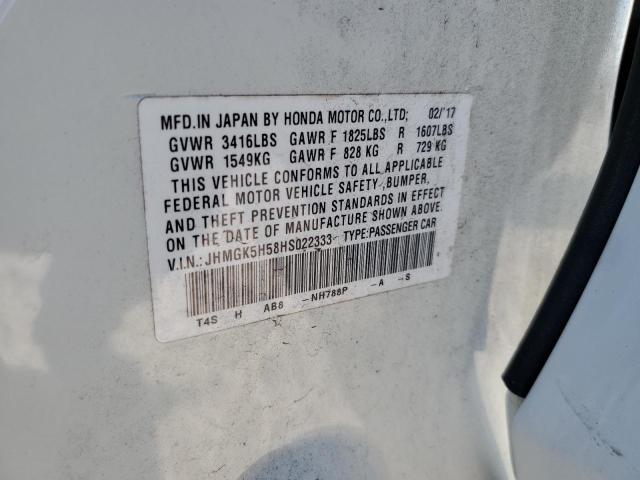 2017 HONDA FIT LX JHMGK5H58HS022333