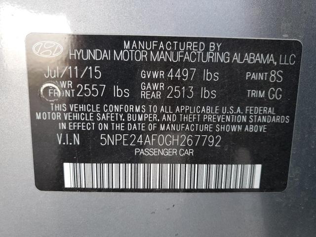 2016 HYUNDAI SONATA SE 5NPE24AF0GH267792