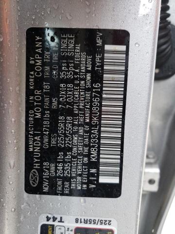 2019 HYUNDAI TUCSON LIM - KM8J33AL9KU896716