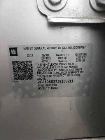 2018 CHEVROLET IMPALA LT - 2G1105S37J9153211