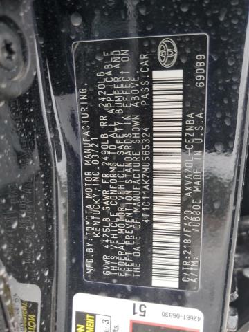 2021 TOYOTA CAMRY LE 4T1C11AK7MU565324