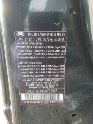 SALSF2D43DA788927 Land Rover Range Rover Sport Hse