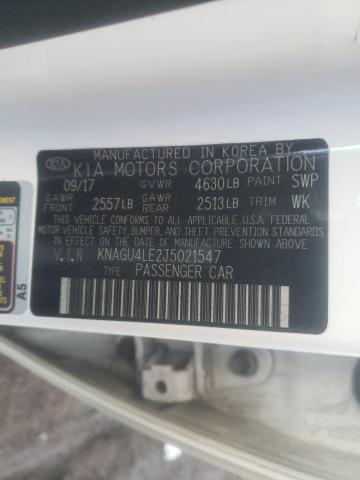 KNAGU4LE2J5021547 KIA OPTIMA HYBRID