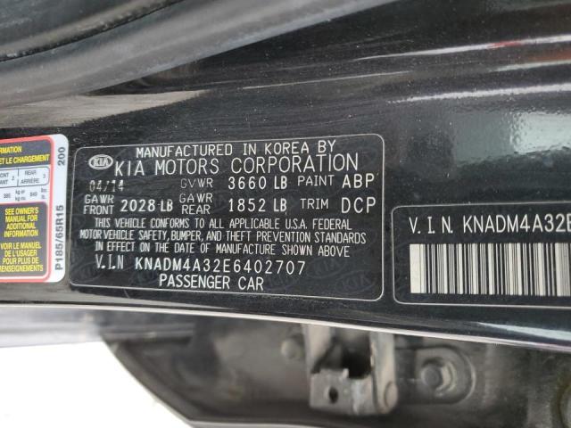 KNADM4A32E6402707 KIA RIO LX