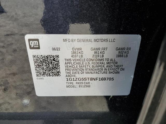 2022 CHEVROLET MALIBU RS 1G1ZG5ST8NF169705