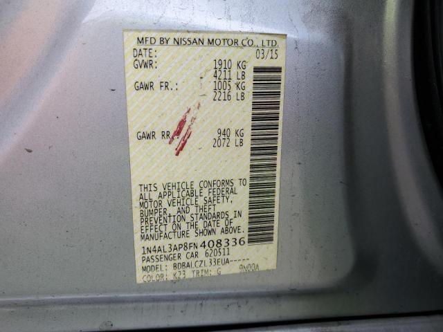 1N4AL3AP8FN408336 Nissan ALTIMA 2.5
