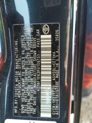 2015 TOYOTA CAMRY LE 4T1BF1FK3FU108731