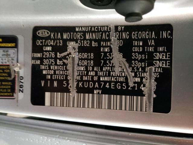 5XYKUDA74EG521420 KIA SORENTO EX