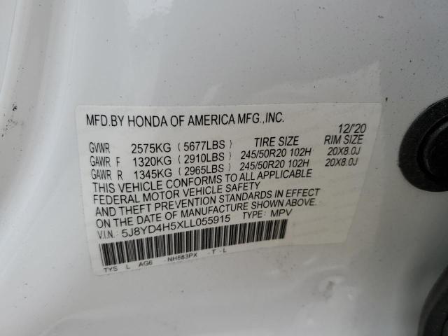 2020 ACURA MDX TECHNO - 5J8YD4H5XLL055915
