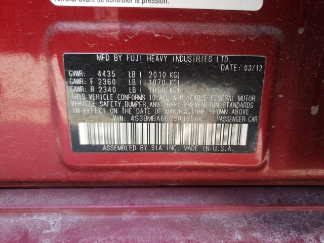 4S3BMBA66C3033566 Subaru Legacy 2.5i