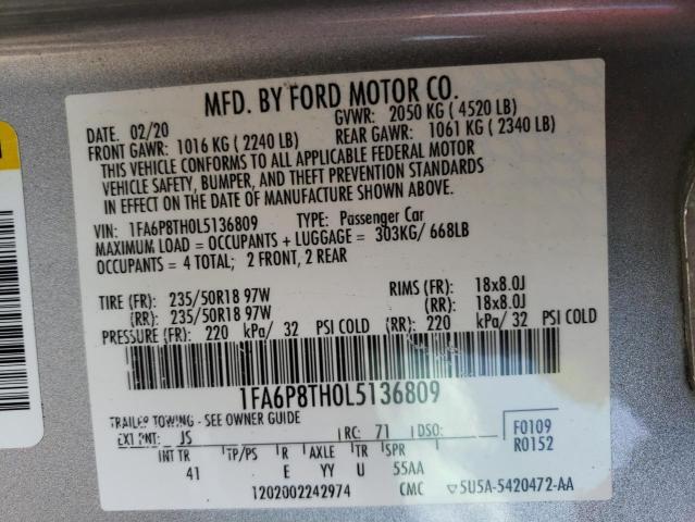 2020 FORD MUSTANG - 1FA6P8TH0L5136809