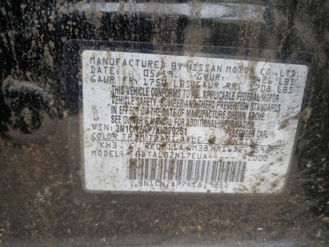 2019 NISSAN VERSA S 3N1CN7AP7KL879251