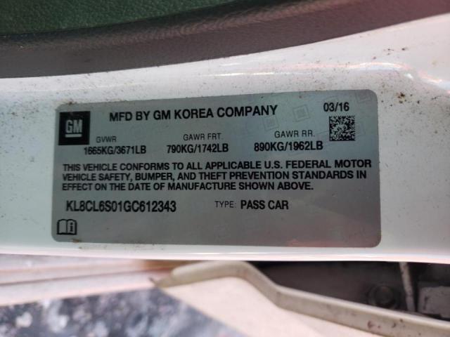 2016 CHEVROLET SPARK EV 2 - KL8CL6S01GC612343