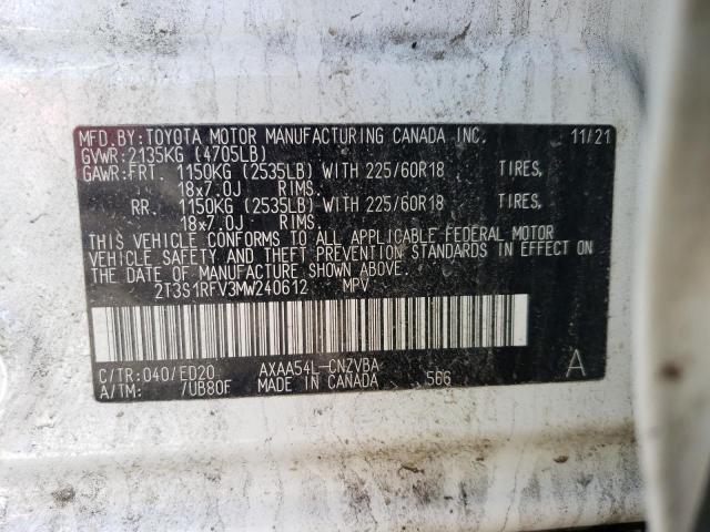 2021 TOYOTA RAV4 TRD O - 2T3S1RFV3MW240612