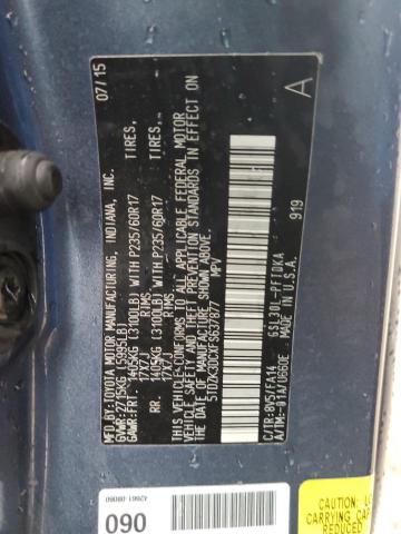 2015 TOYOTA SIENNA 5TDZK3DCXFS637877