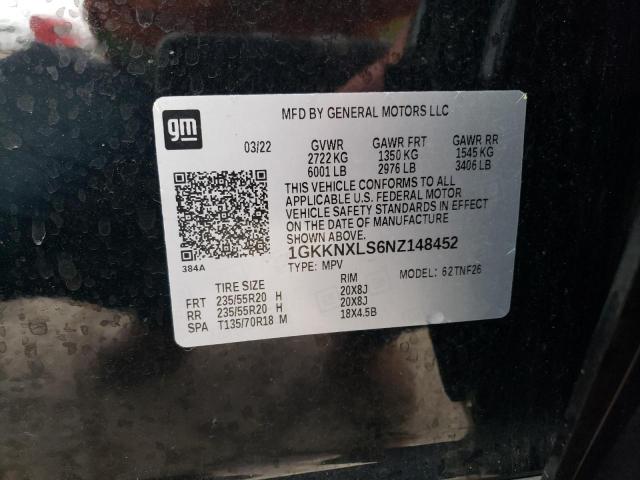 1GKKNXLS6NZ148452 GMC Acadia Denali