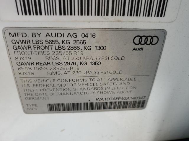 2016 AUDI Q5 PREMIUM - WA1D7AFP4GA140347