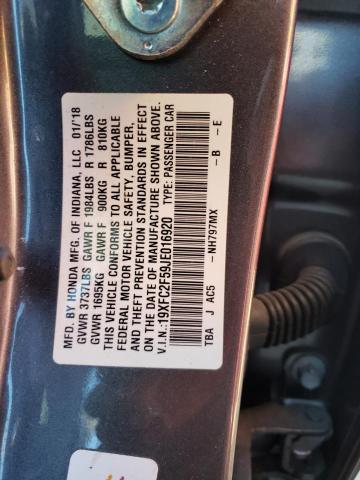 2018 HONDA CIVIC LX 19XFC2F59JE016920