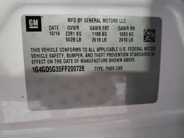 2015 BUICK LACROSSE P - 1G4GD5G35FF200728