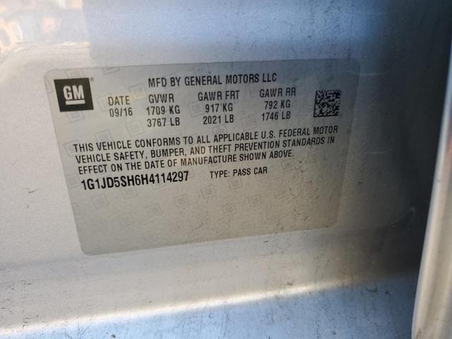 2017 CHEVROLET SONIC LT 1G1JD5SH6H4114297